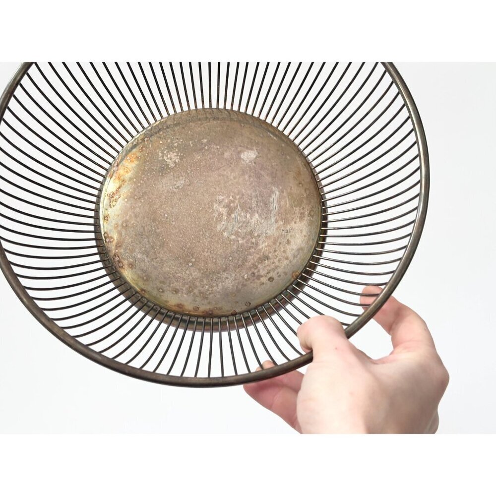 Gorham Silver Plated Italian Made Vintage Wire Fruit | Bread | Decorative Bowl - Picture 8 of 9